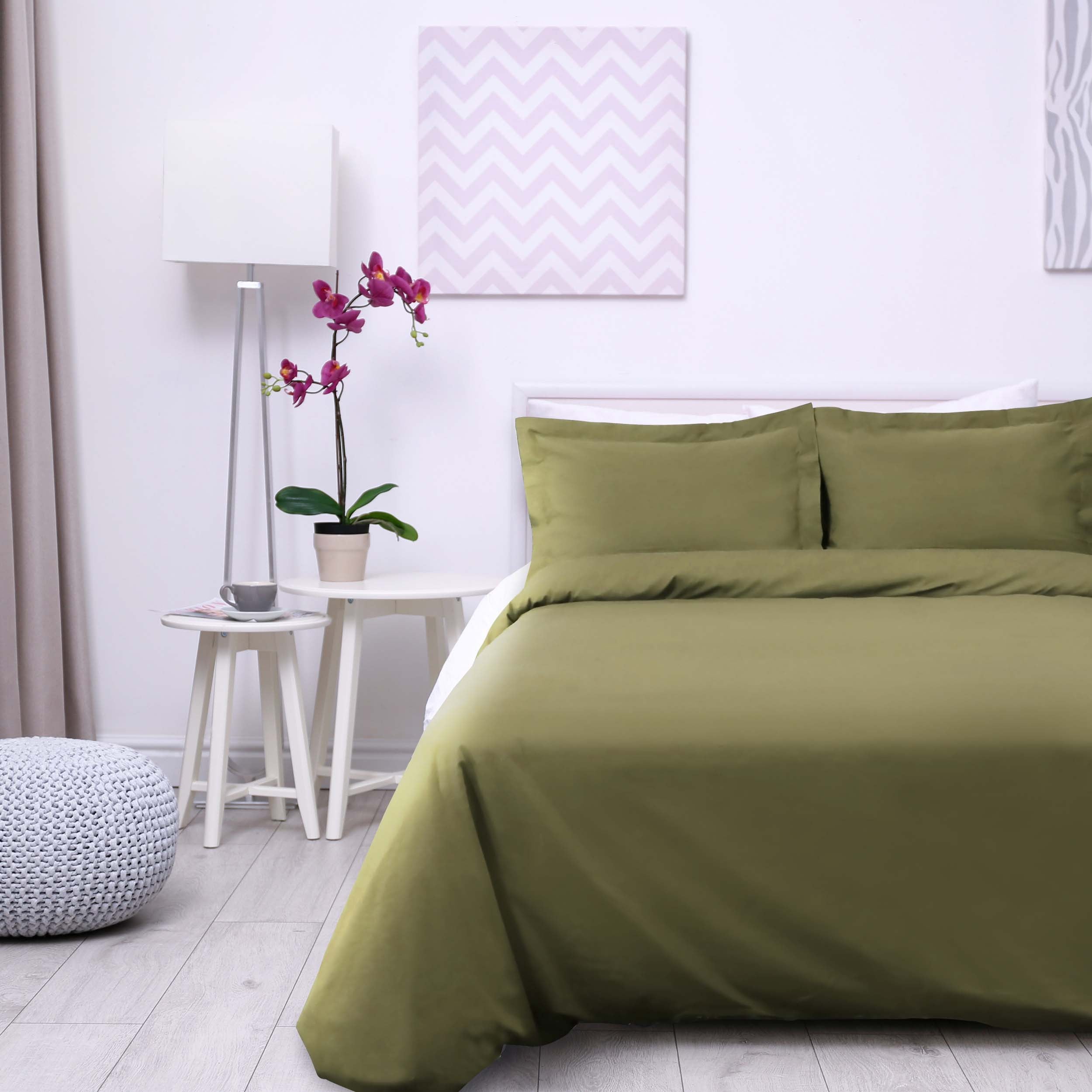 300 Thread Count Cotton Percale Solid Duvet Cover Set - Queen Size, Breathable & Soft Bedding Set for All Seasons - Perfect for Master Bedroom, Guest Room & Hotel Use