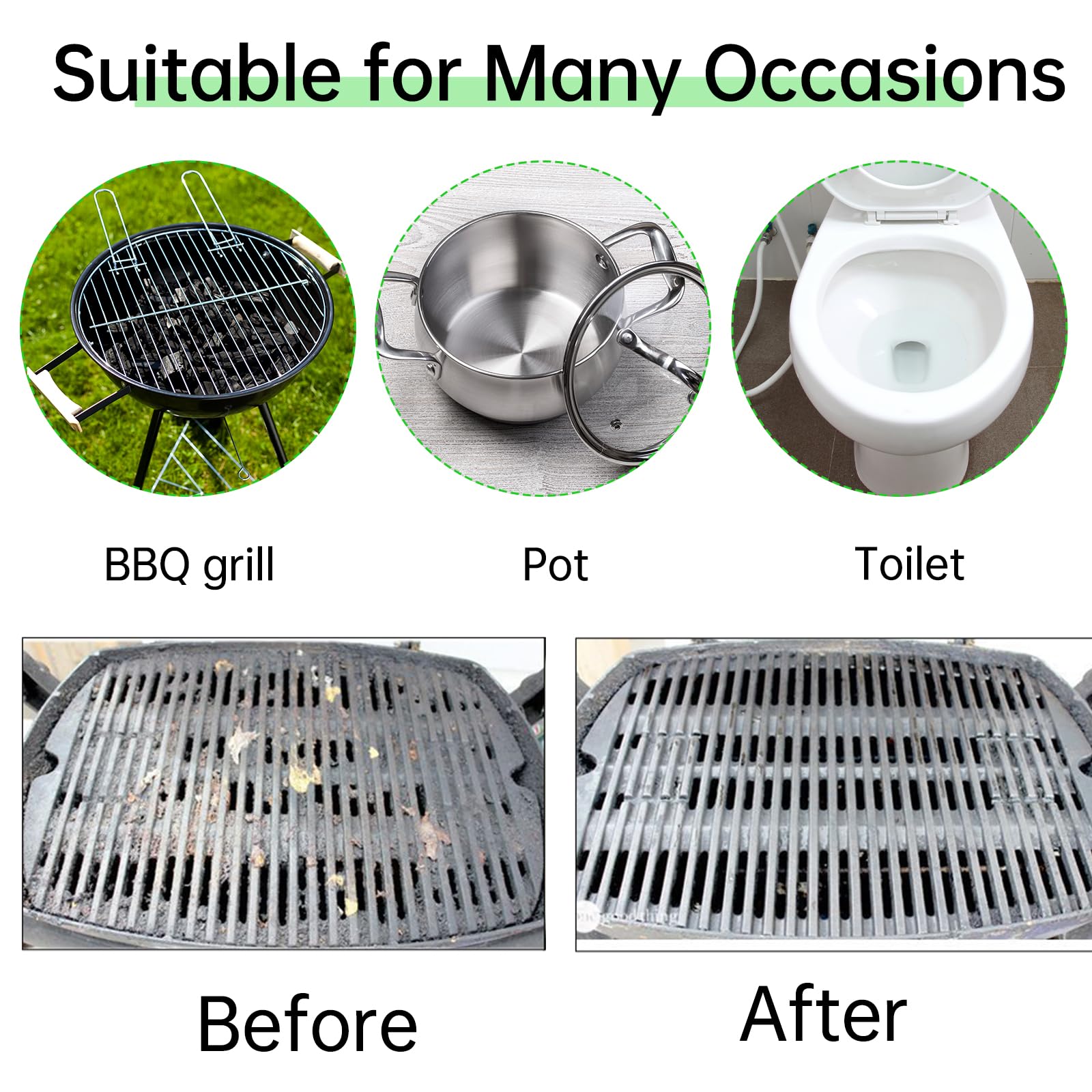 8 Pack Grill Brick & Griddle Stone Cleaning Blocks - Heavy Duty Pumice Stones for Oven, Stove, BBQ Grill Cleaning - Commercial Grade Cookware Cleaner for Frying Pans, Racks & Flat Tops - Perfect for Home Kitchens & Restaurant Use