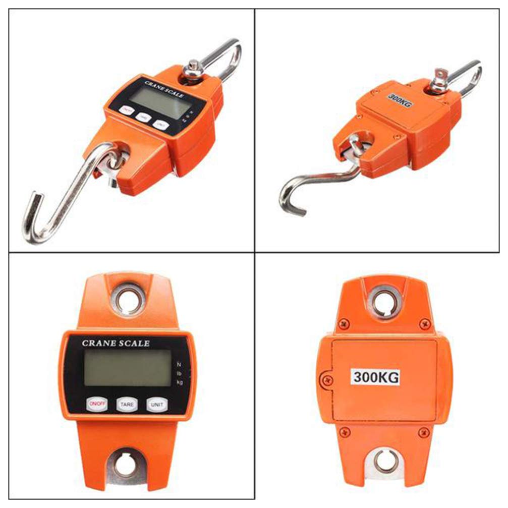 **Baluue Heavy Duty Digital Crane Scale - 1000lb Capacity Stainless Steel Hanging Scale for Fishing, Industrial Weighing & Outdoor Use - Portable Fish Scale with LCD Display for Hunting, Shipping & Warehouse**