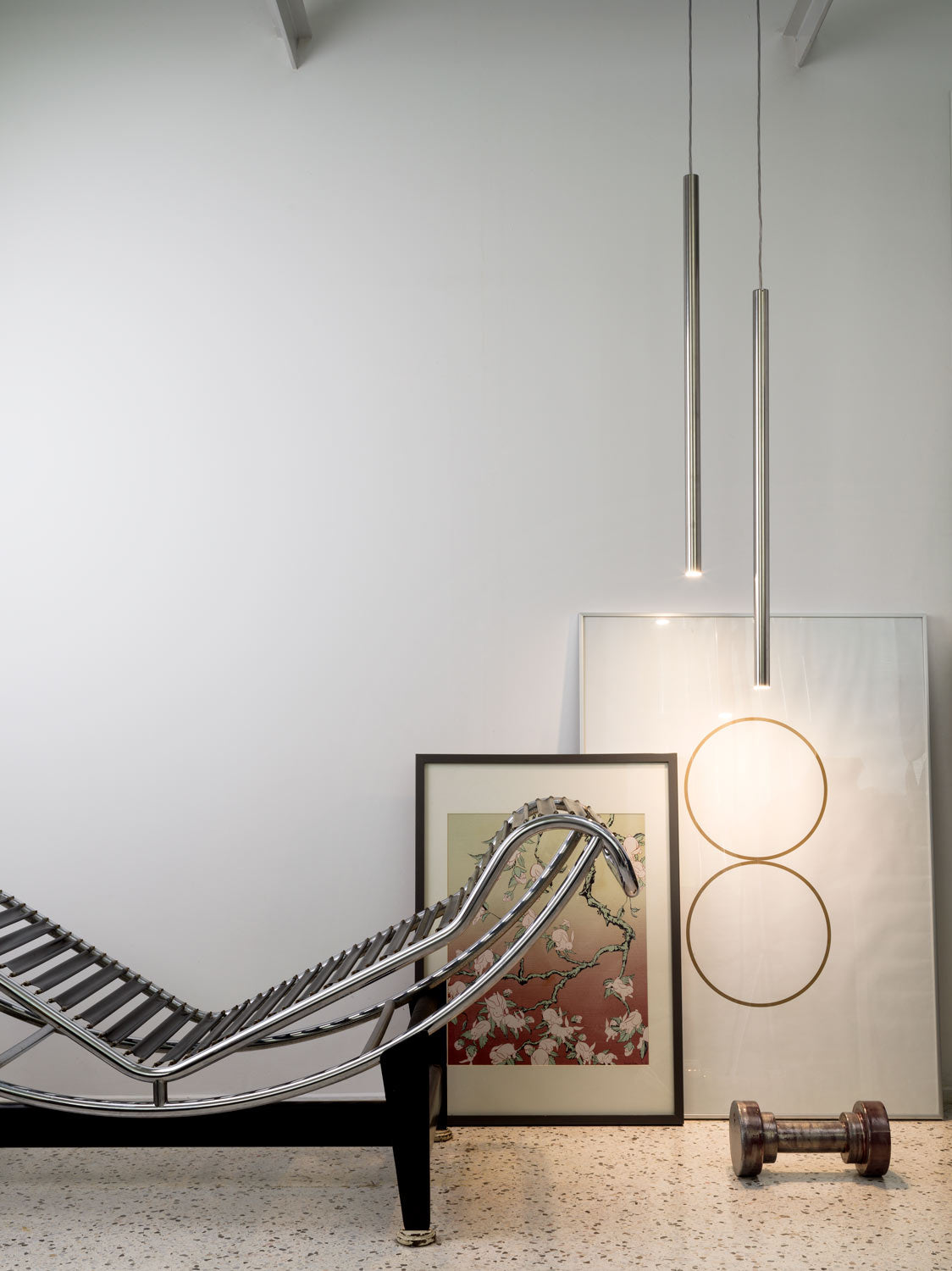 CANNA NUDA METALLO Pendant Lamp - Modern Industrial Ceiling Light Fixture for Dining Room, Kitchen Island & Living Room Decor