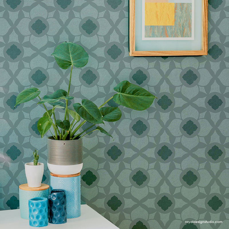 Duomo Tile Stencil - Reusable DIY Floor & Wall Stencil for Painting Patterns - Perfect for Home Decor, Bathroom, Kitchen Backsplash & Outdoor Projects