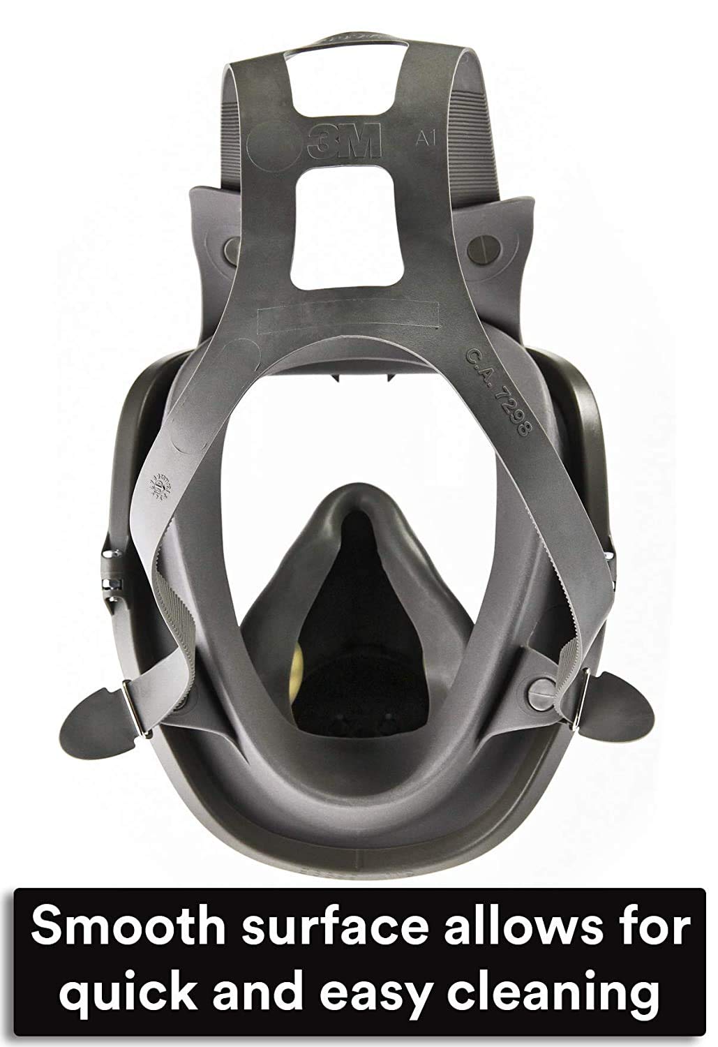 3M 6800 Full Face Reusable Respirator Mask - Medium Size, NIOSH Approved for Painting, Chemical Handling & Industrial Safety Protection