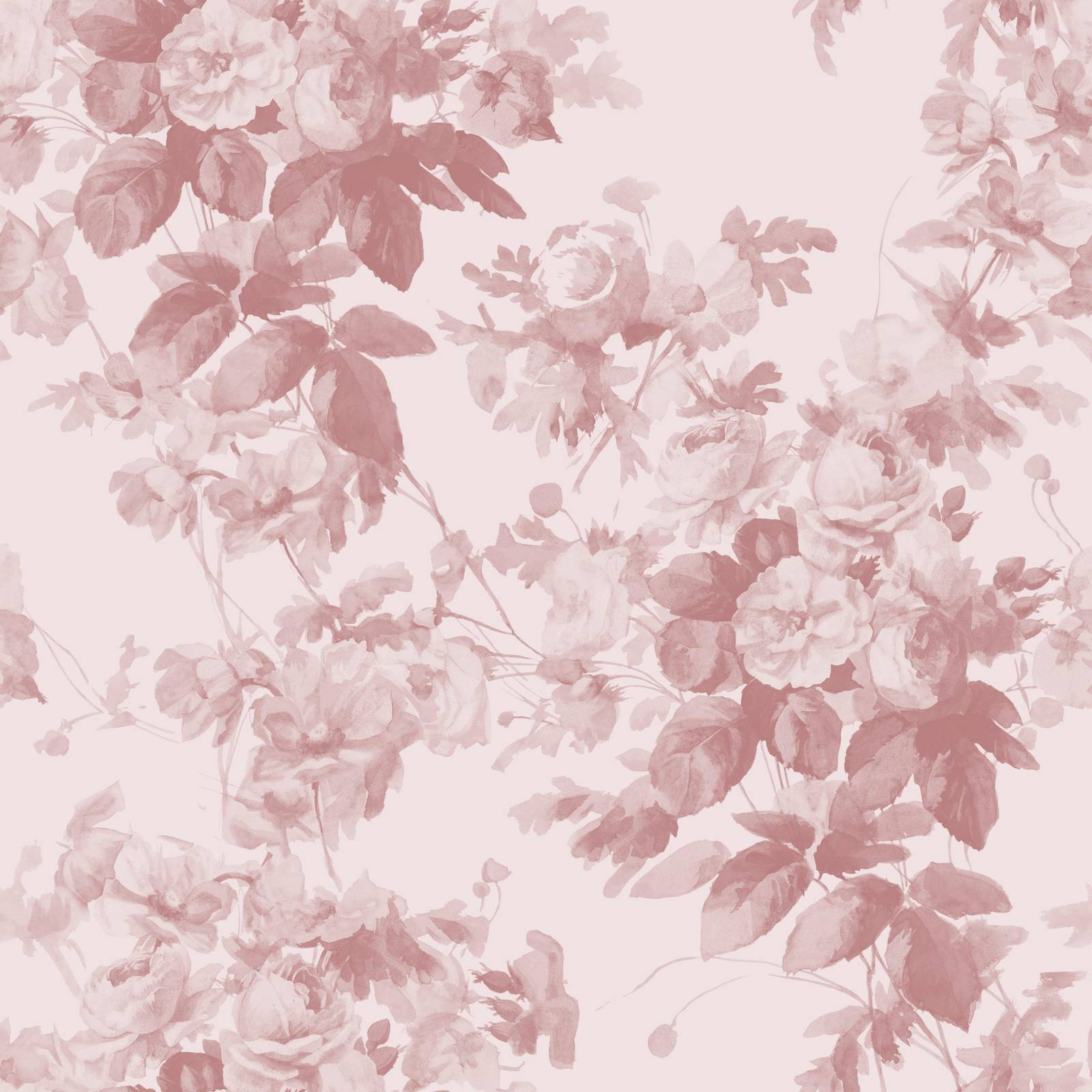 LONDON ROSE Traditional Blush Wallpaper Sample - Vintage Floral Peel & Stick Wallpaper for Bedroom, Living Room Decor