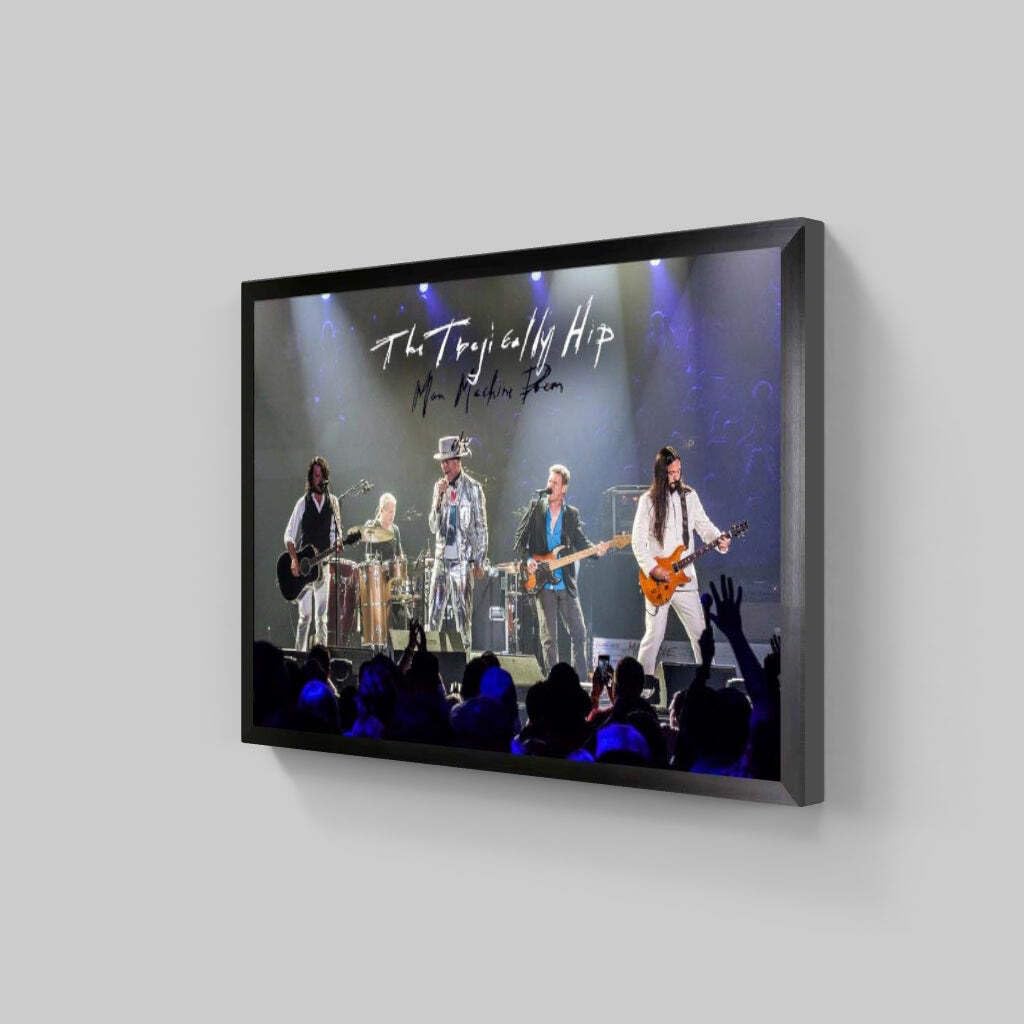 The Tragically Hip Framed 20x29 Man Machine Poem Canvas Final Production Edition Limited to 250 - Perfect for Music Fans & Home Decor