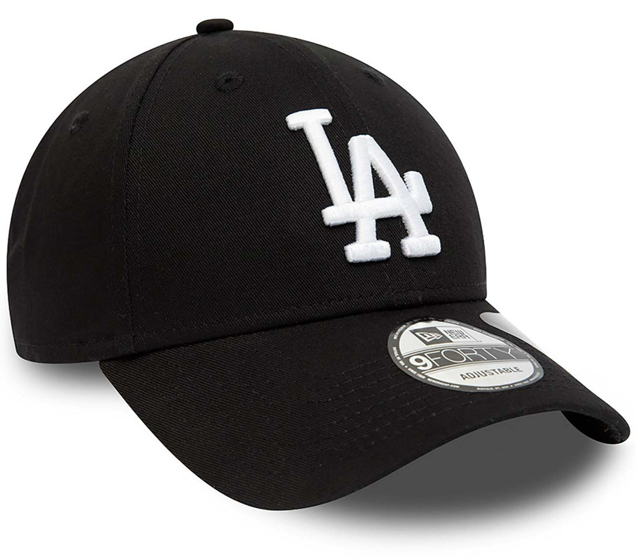 Los Angeles Dodgers New Era 9Forty League Essential Repreve Black Baseball Cap - Adjustable Snapback Hat for Men & Women - Perfect for Baseball Games, Streetwear Fashion & Sports Fans