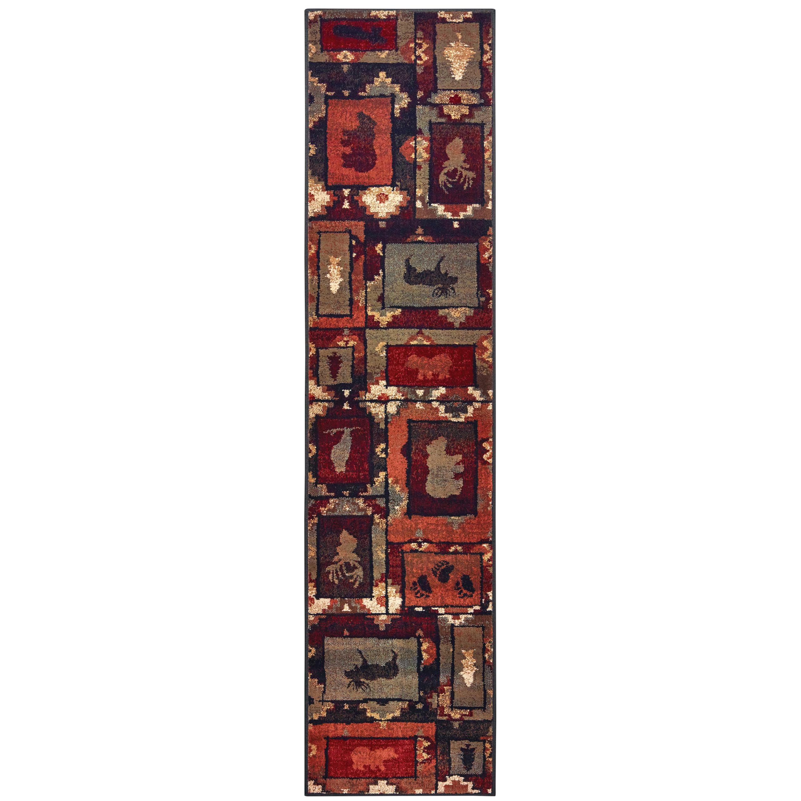Premium Woodlands Casual Area Rugs 9601D - Soft & Durable Indoor/Outdoor Floor Mat for Living Room, Bedroom, Patio Decor