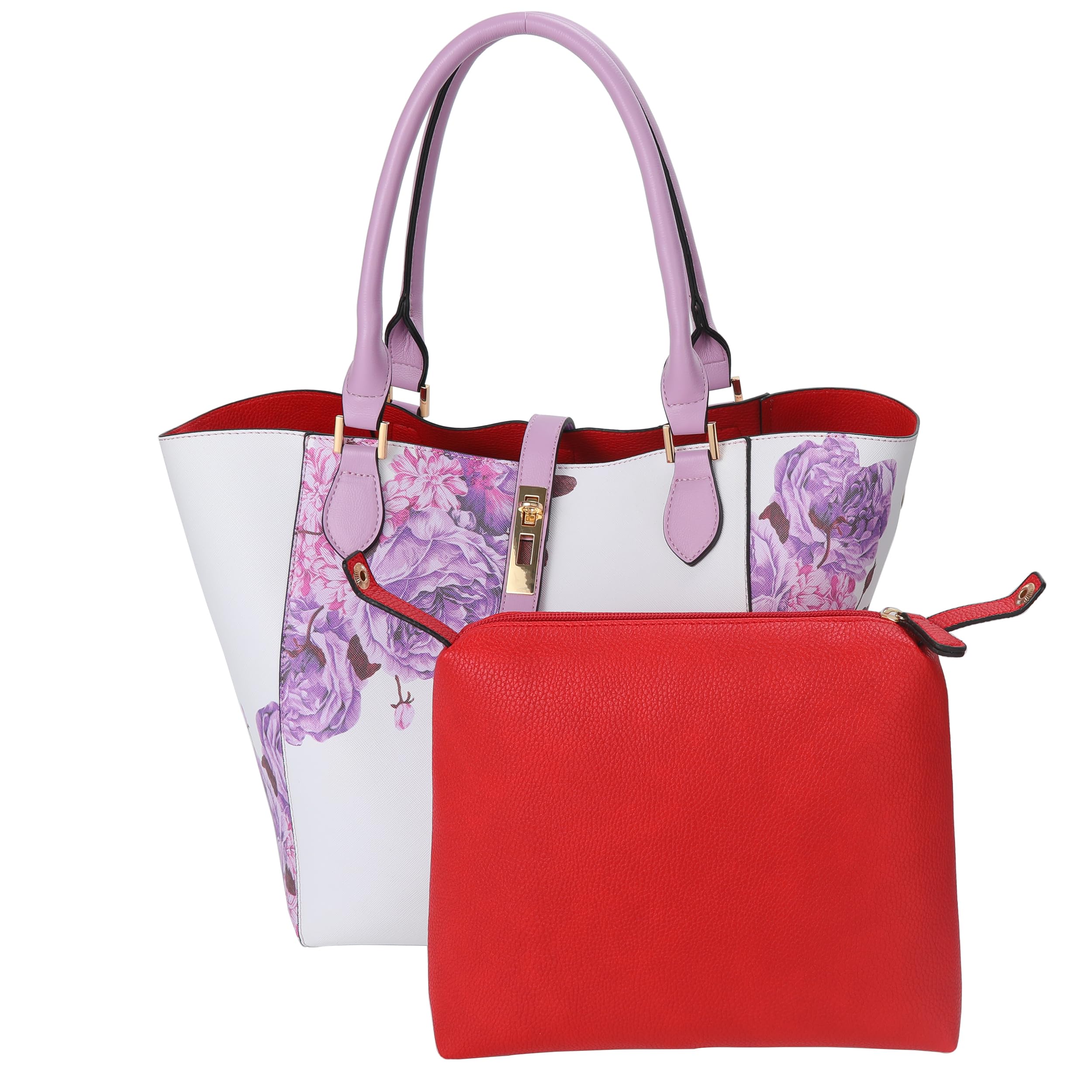 SQLP Large Work Tote Bag for Women - Stylish Designer Purse & Spacious Handbag with Crossbody Strap, Perfect for Office, Travel & Daily Commute