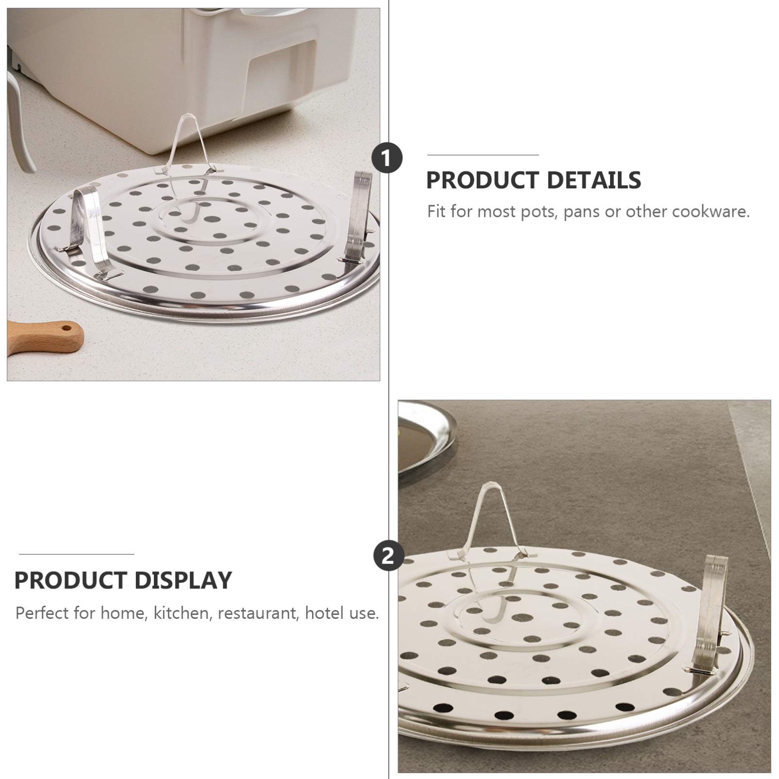 DOITOOL 3-Piece Stainless Steel Steamer Rack Set for Pots - Durable Steam Rack Stand & Plate for Cooking Vegetables, Seafood, and Dumplings | Perfect for Stovetop, Instant Pot, and Kitchen Use