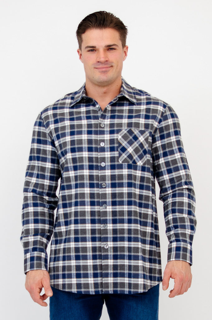 Men's Casual Cotton Plaid Shirt in Citrus Print - Breathable Button Down Shirt for Work, Office & Outdoor Activities