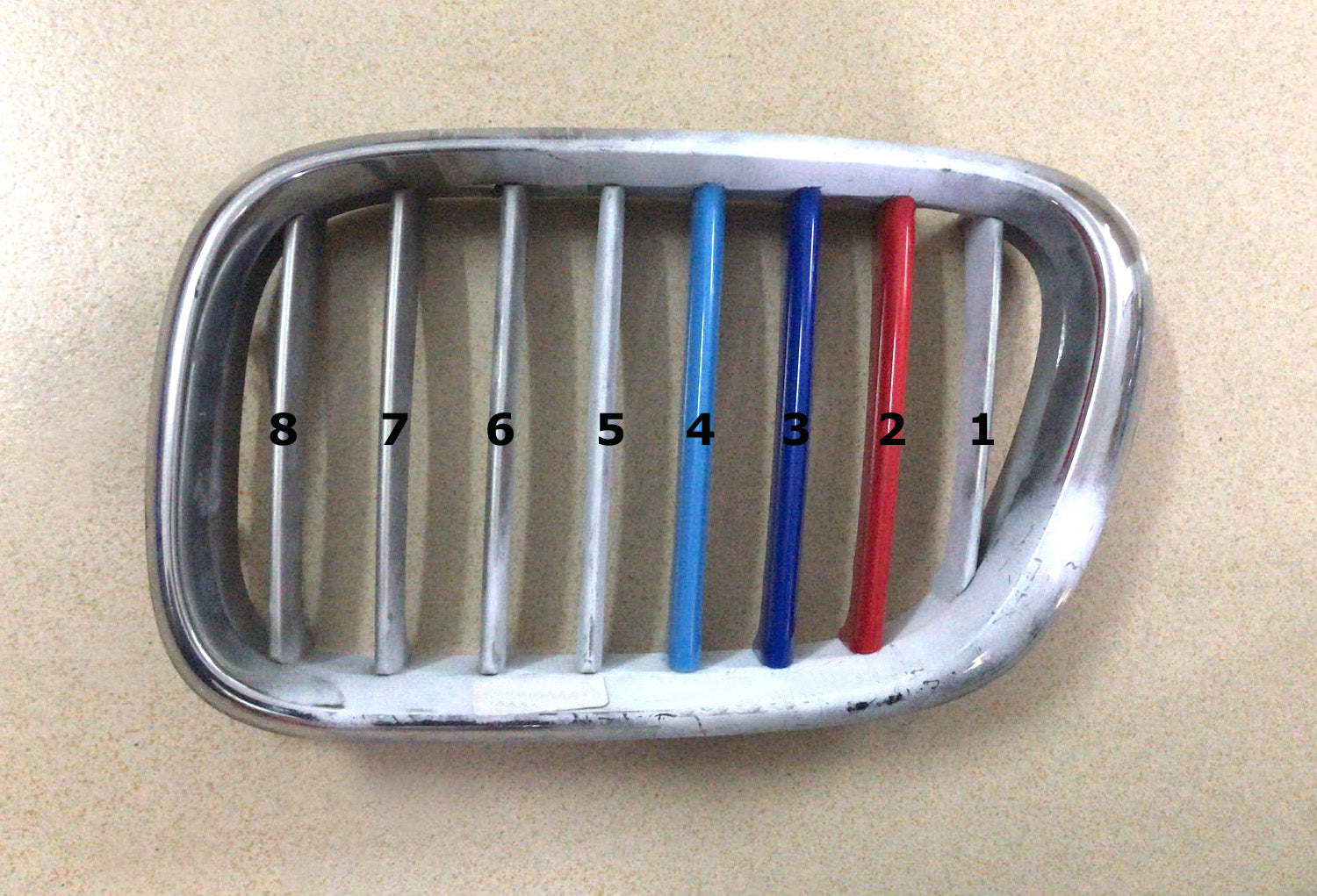 BMW E53 X5 (1999-2003) ///M Style Color Grille Insert Trims - 8 Beam Kidney Grille Upgrade for Pre-LCI Models | Enhances Front End Styling & Sporty Look