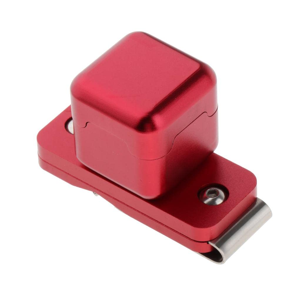Premium Aluminum Alloy Portable Billiard Chalk Holder with Clip - Snooker & Pool Cue Accessory (3 Colors - Red/Blue/Black) - Perfect for Home Game Rooms & Professional Tournaments