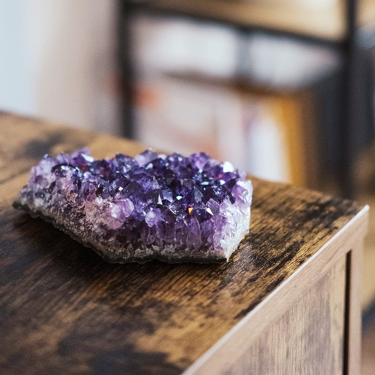 Natural Raw Amethyst Geode Clusters - 2.2 Lbs Purple Healing Crystal Stones for Meditation, Witchcraft & Home Decor (2-3 Inch) - JIC Gem Specimen for Spiritual Healing & Positive Energy