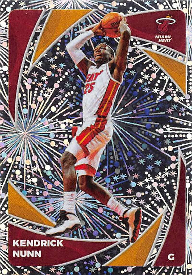 2020-21 Panini NBA Stickers Basketball Card #211 Kendrick Nunn Miami Heat Foil Rare Collectible - Official Licensed 49x69mm Trading Card for Fans, Collectors & Fantasy Basketball Enthusiasts - Perfect for Albums, Displays & Memorabilia Collections