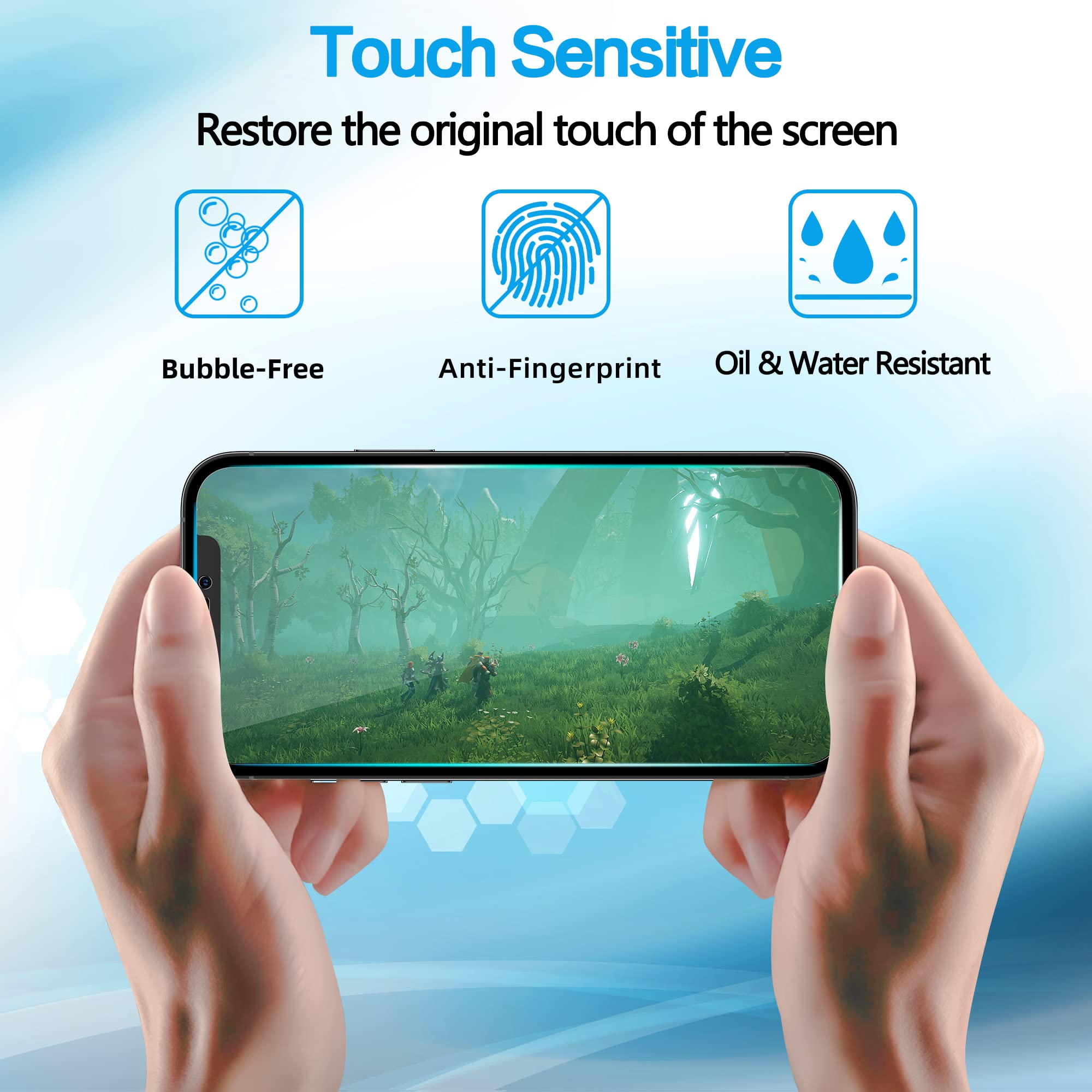 2 Pack Privacy Screen Protector for iPhone 12 Pro Max - Anti-Spy Tempered Glass, Shatterproof, Full Edge Coverage, Bubble Free, Touch Sensitive - Perfect for Office, Travel & Public Use