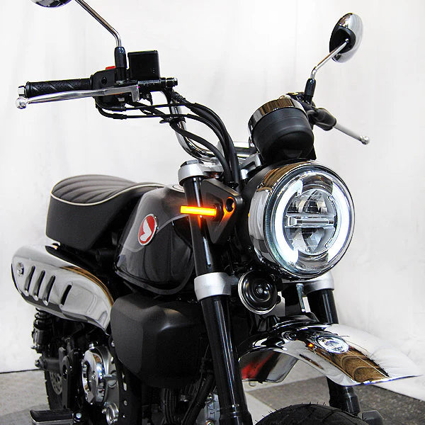 Honda Monkey Front Turn Signals for 2018-Present Models - LED Motorcycle Indicators for Safety & Style - Perfect for Urban Commuting & Custom Bike Builds