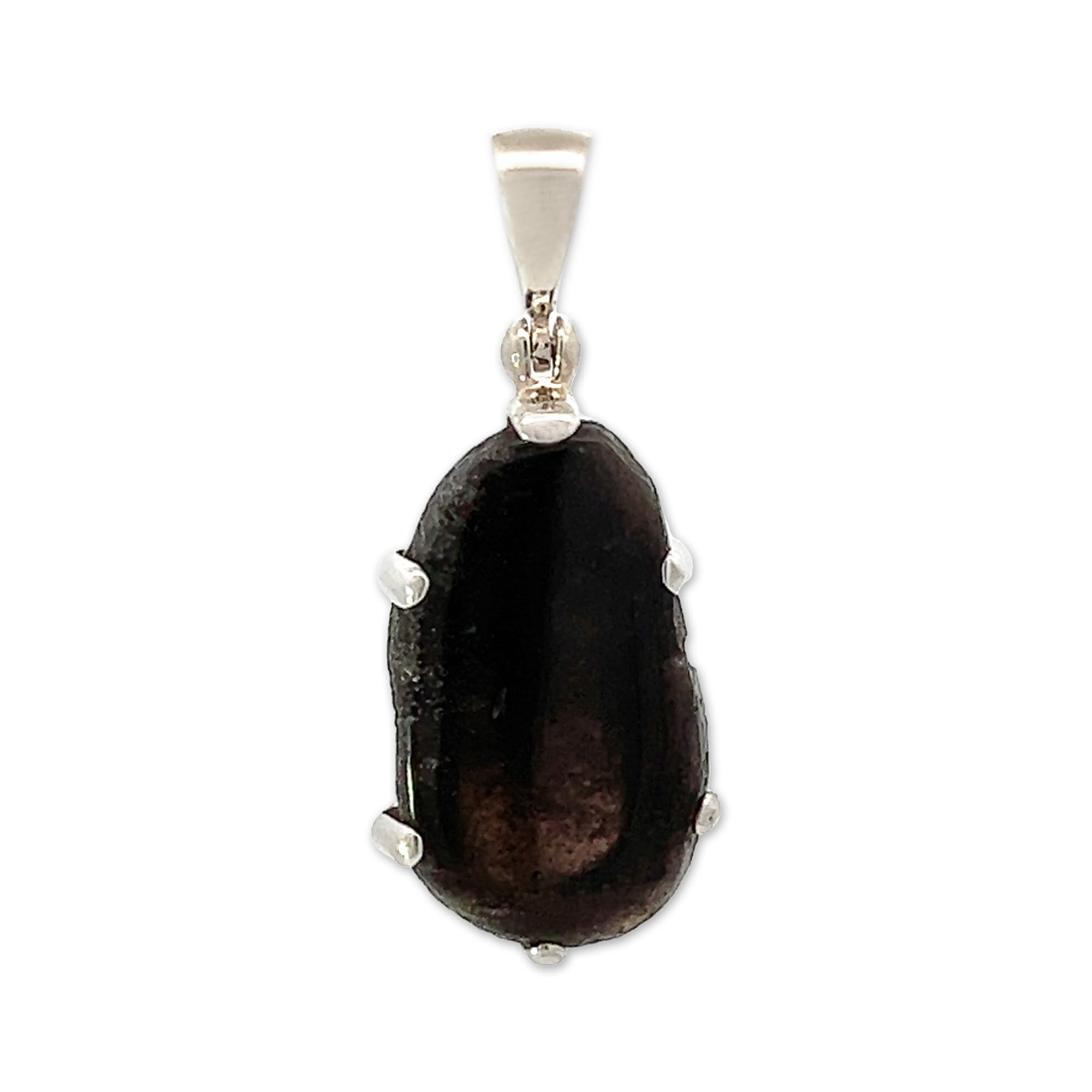 Forever Awaken Saffordite Cintamani Stone Pendant Necklace - 18 Inch Brown Leather Cord - Spiritual Healing Jewelry for Meditation & Energy Protection