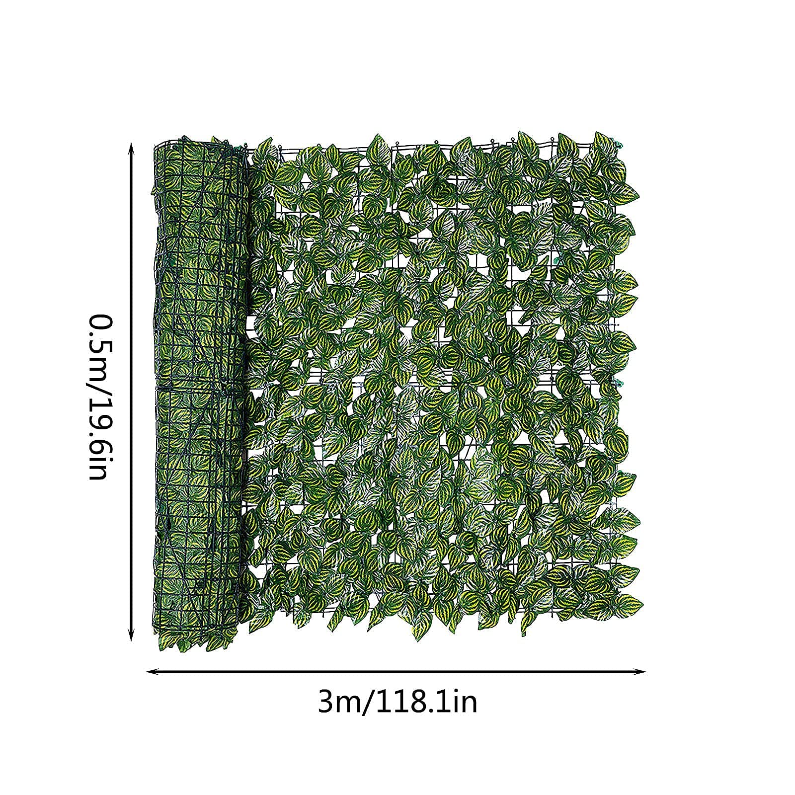 Artificial Ivy Privacy Fence Screen - UV Resistant Fake Hedges for Outdoor & Indoor Use - Expandable Garden Fence & Balcony Privacy Screen - Perfect for Patio, Deck, Yard, and Home Decoration