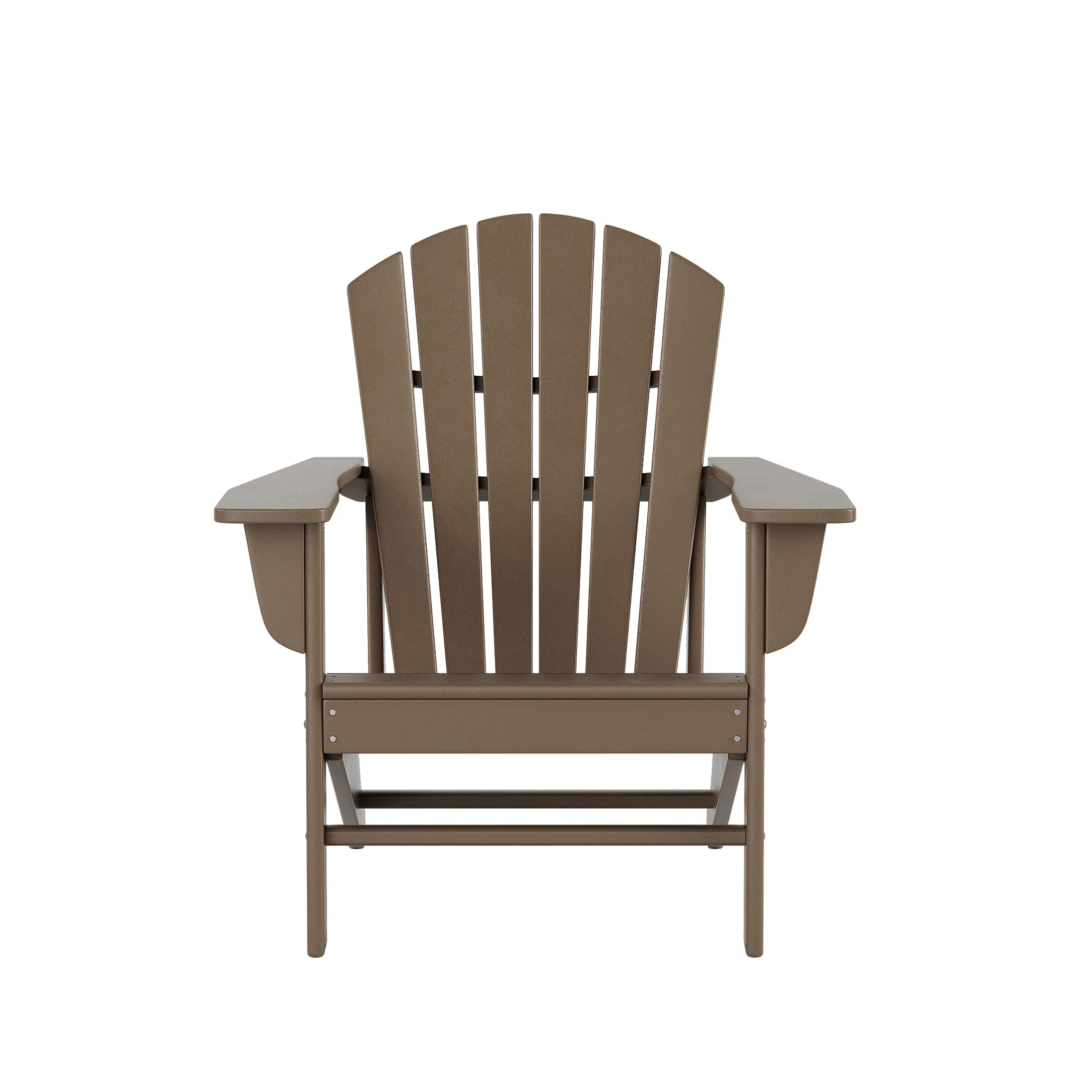 WO Home 2-Piece Outdoor Adirondack Chair Set with Side Table - Durable Poly Lumber Traditional Retro Lounge Chairs for Beach, Patio, Garden & Backyard - Perfect for Relaxing in Sun, Poolside Lounging & Outdoor Entertaining