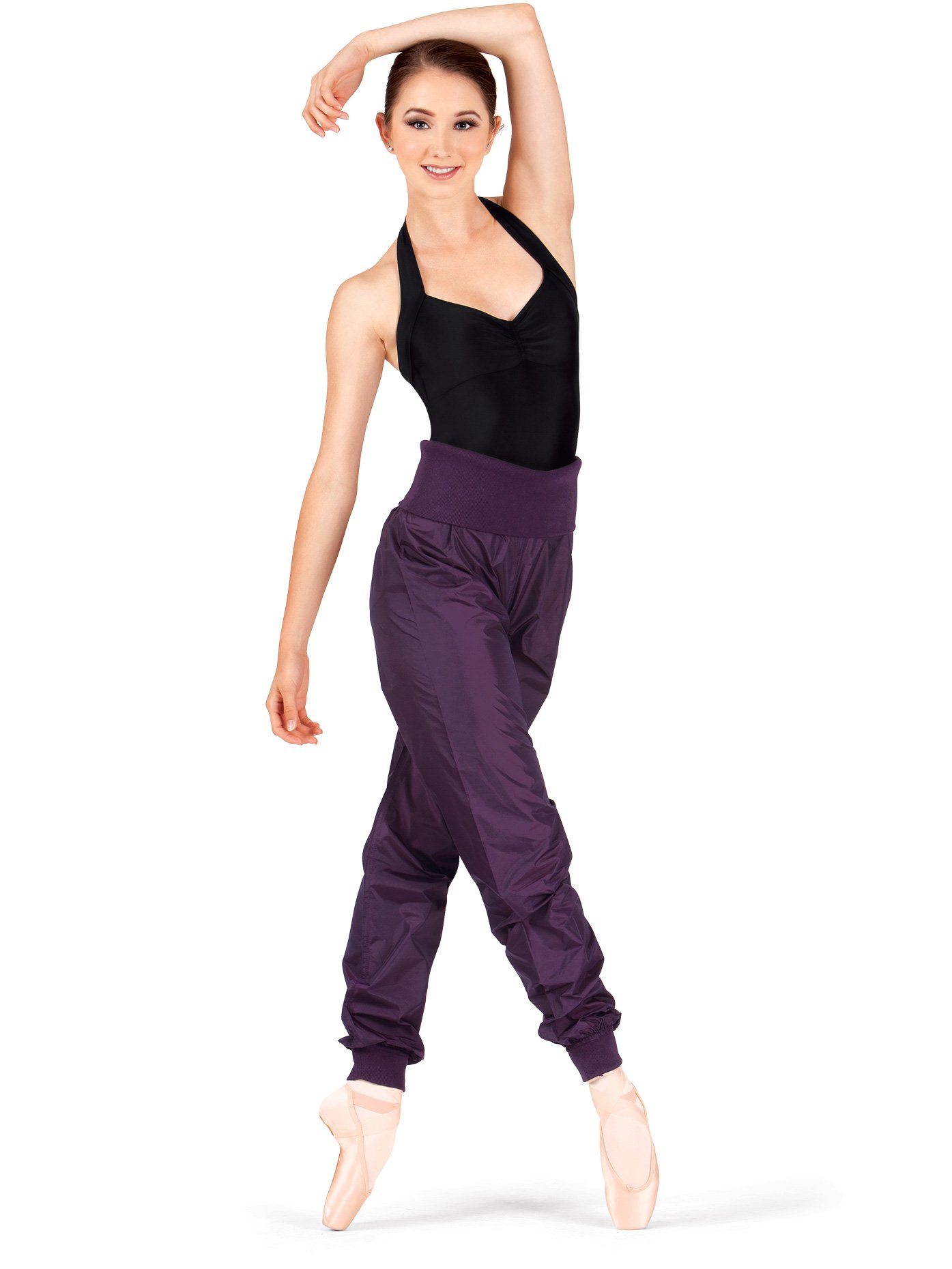 SANSHA High Waist Dance Pants for Women - Stretchy Yoga Leggings with Garbage Bag Waistband | Perfect for Dance, Yoga, Workout & Performance Costumes