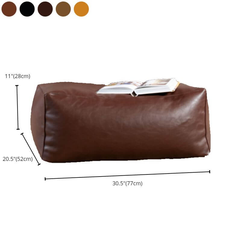 White/Sepia/Lime Green Removable Cover Pre-Filled EPP Bean Bag Chair - Solid Color Seating for Living Room, Bedroom & Game Room - Comfortable Bean Bag Set for Adults & Kids