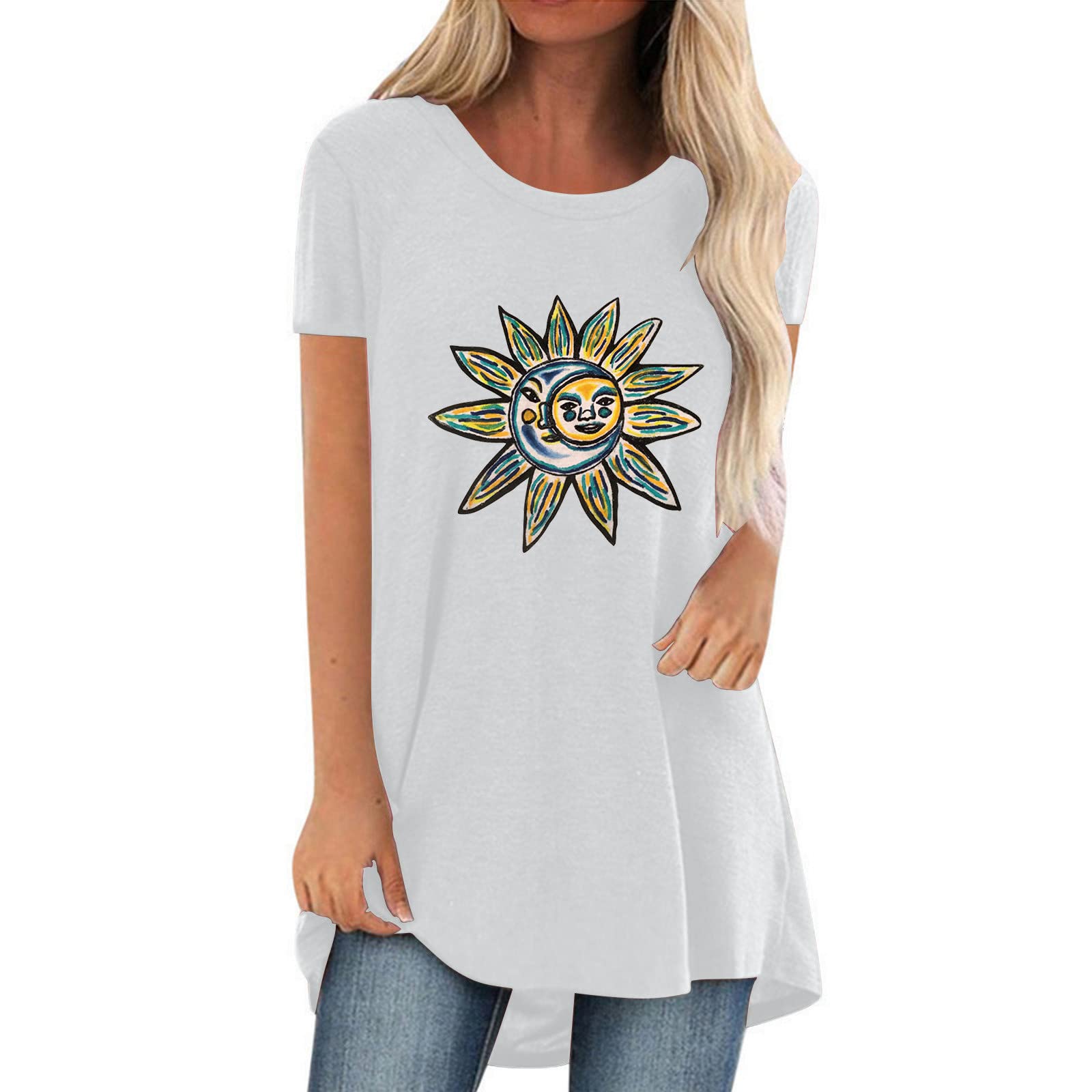 Women's Thermal & Summer Tops - Black Tank, White Crop & Floral Shirts | Plus Size (White, S) for Outdoor & Casual Wear