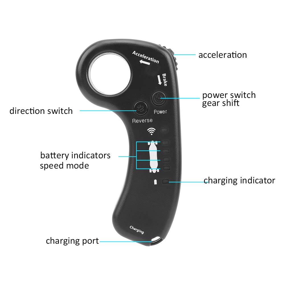 Wireless Electric Skateboard Remote Control - Handheld Transmitter & Receiver for DIY Electric Skateboards - Perfect for Commuting, Cruising & Outdoor Adventures