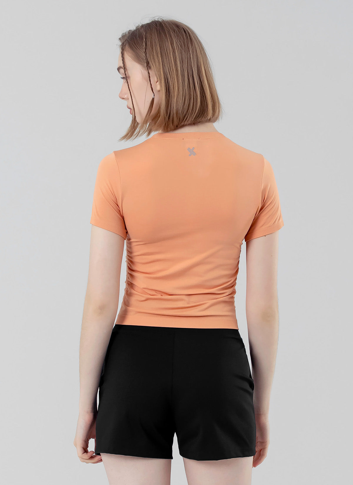 Zero Slick Seamless Side Shirring Short Sleeve T-Shirt for Women - Perfect for Yoga, Gym & Casual Wear