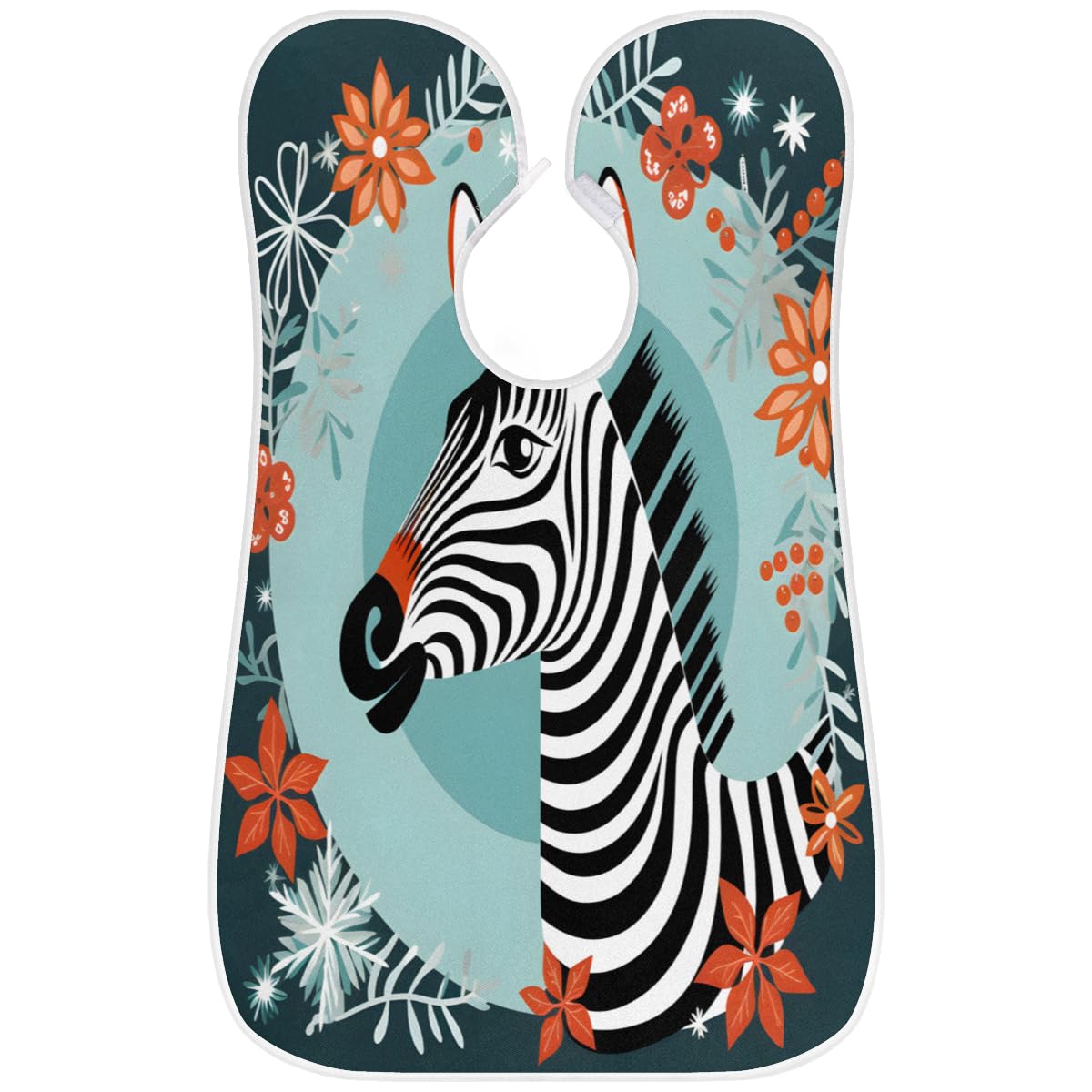 Zebra Retro Color Beard Shaving Bib for Men - Waterproof Hair Dye & Makeup Apron - Barber Cape for Haircut & Beard Trimming - Sink Hair Catcher - Perfect Gift for Barbers & Stylists (Great for Salon, Home Grooming & Professional Use)