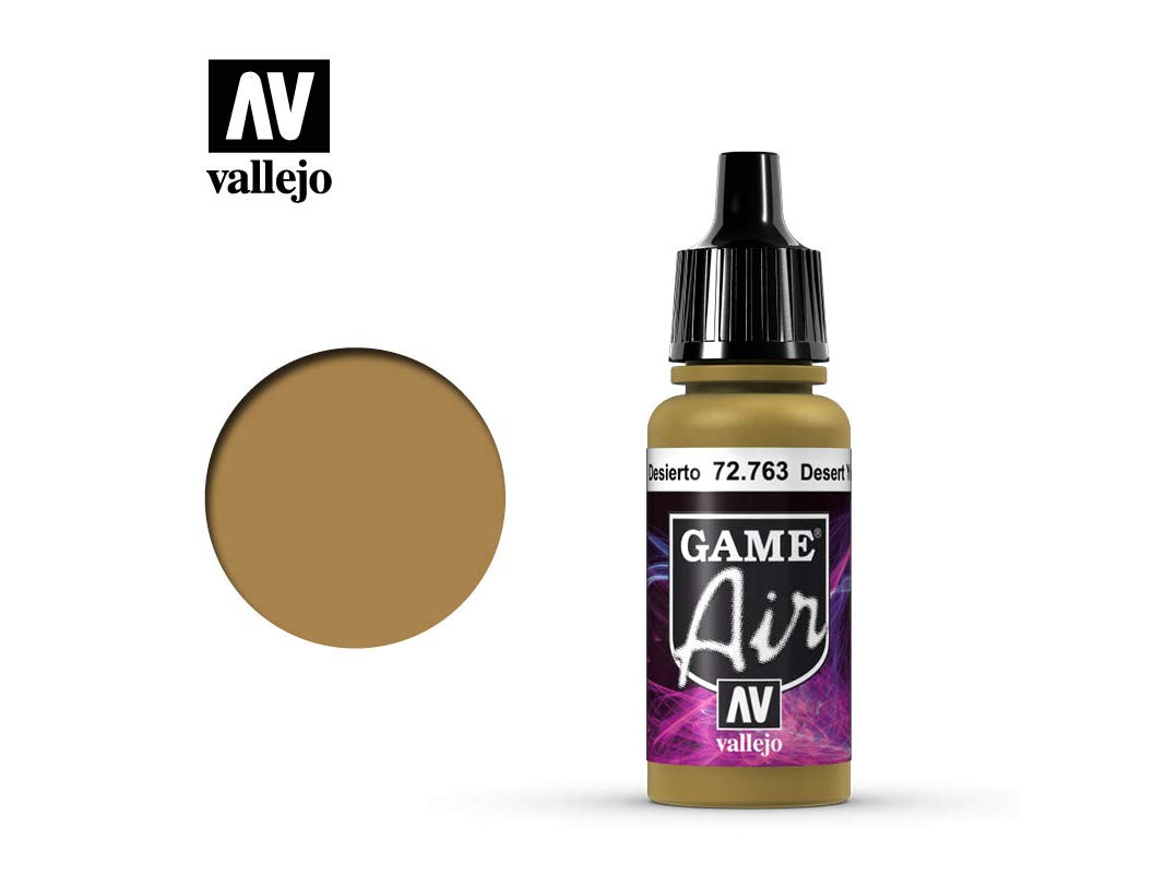 Vallejo Game Air Desert Yellow Acrylic Paint - 17ml Bottle for Miniatures, Models & Wargaming - Perfect for Airbrush & Hand Painting