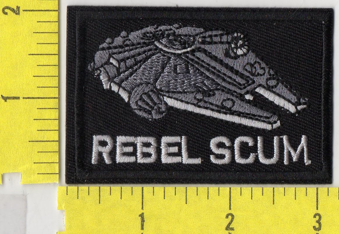 Star Wars Millennium Falcon Rebel Scum Iron-On Patch for Jackets & Bags - Officially Licensed Embroidered Badge for Cosplay, Costumes & Fan Collections