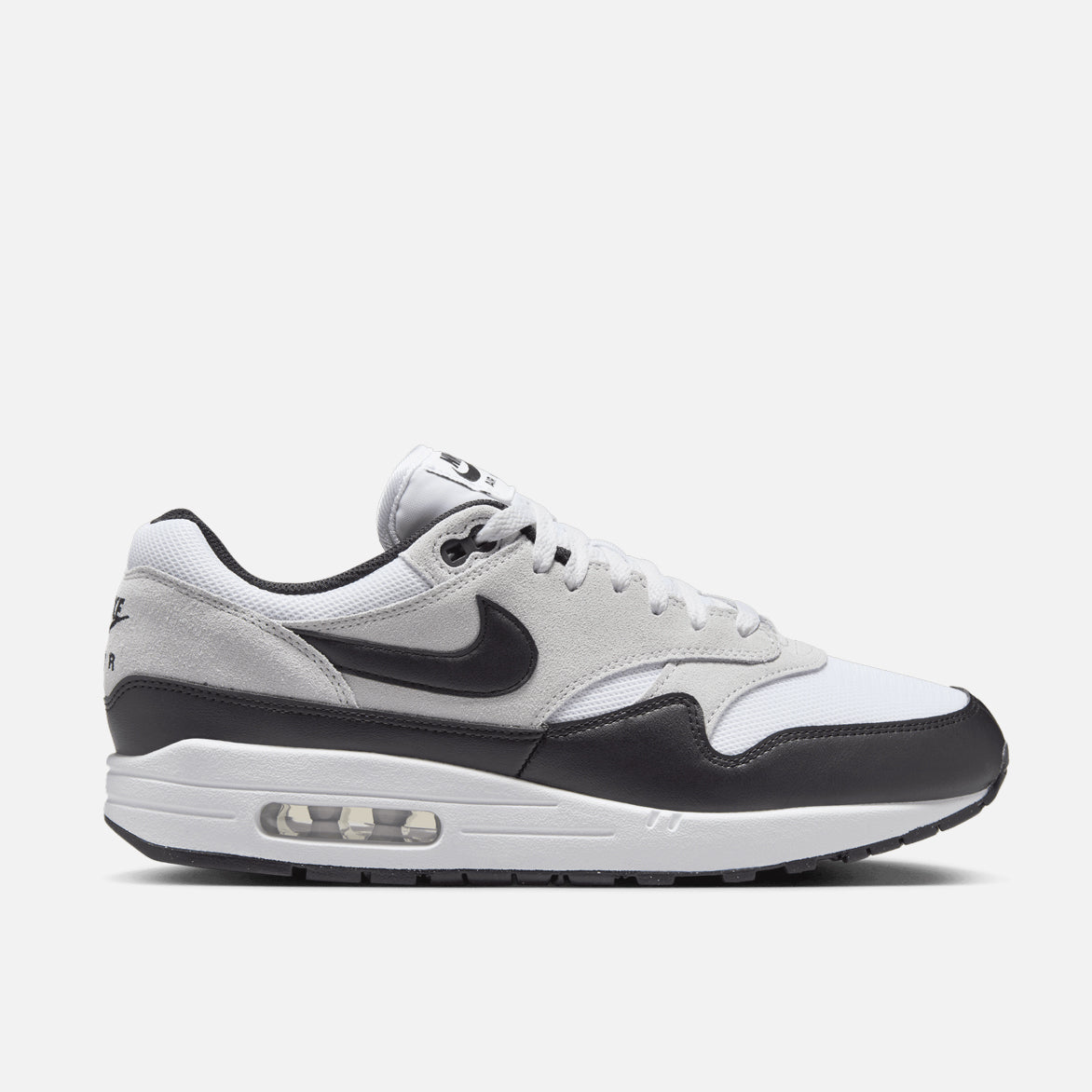 Nike Air Max 1 Essential Sneakers - White/Black/Pure Platinum for Men & Women | Comfortable Running Shoes for Gym, Workout & Casual Wear
