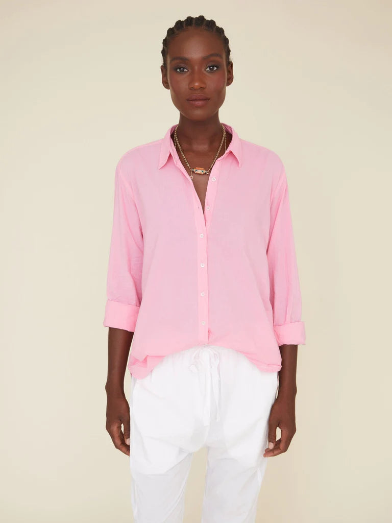 Beau Cotton Shirt for Women - Soft Rose Mallow Blouse, Casual Long Sleeve Tops for Work & Everyday Wear | Perfect for Office, Dating & Weekend Outfits