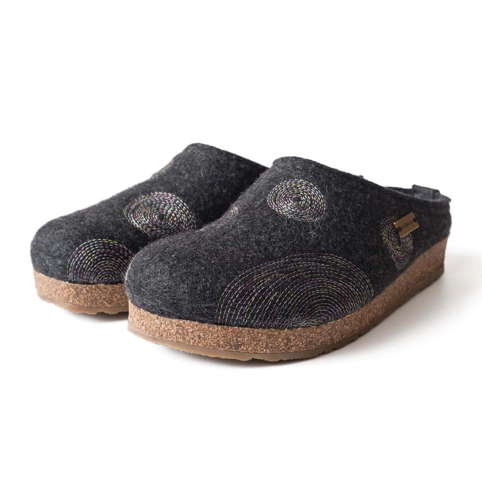 Haflinger Spirit Clog for Women - Comfortable Slip-Resistant House Shoes with Arch Support - Charcoal Grey - Perfect for Indoor, Spa, and Relaxation at Home