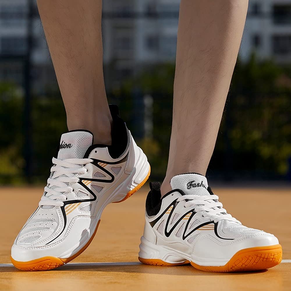 **Men's Indoor Court Training Shoes for Badminton, Tennis, Squash & Volleyball - Lightweight Non-Slip Sports Sneakers for Gym & Casual Wear**