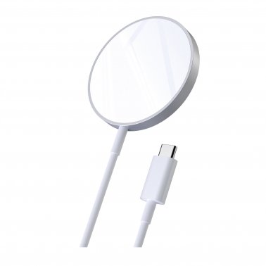 Fast Magnetic Wireless Charger for iPhone 12/13/14/15 Pro Max - 15W Qi-Certified Snap-on Power Bank with LED Indicator - Perfect for Home, Office & Travel Charging