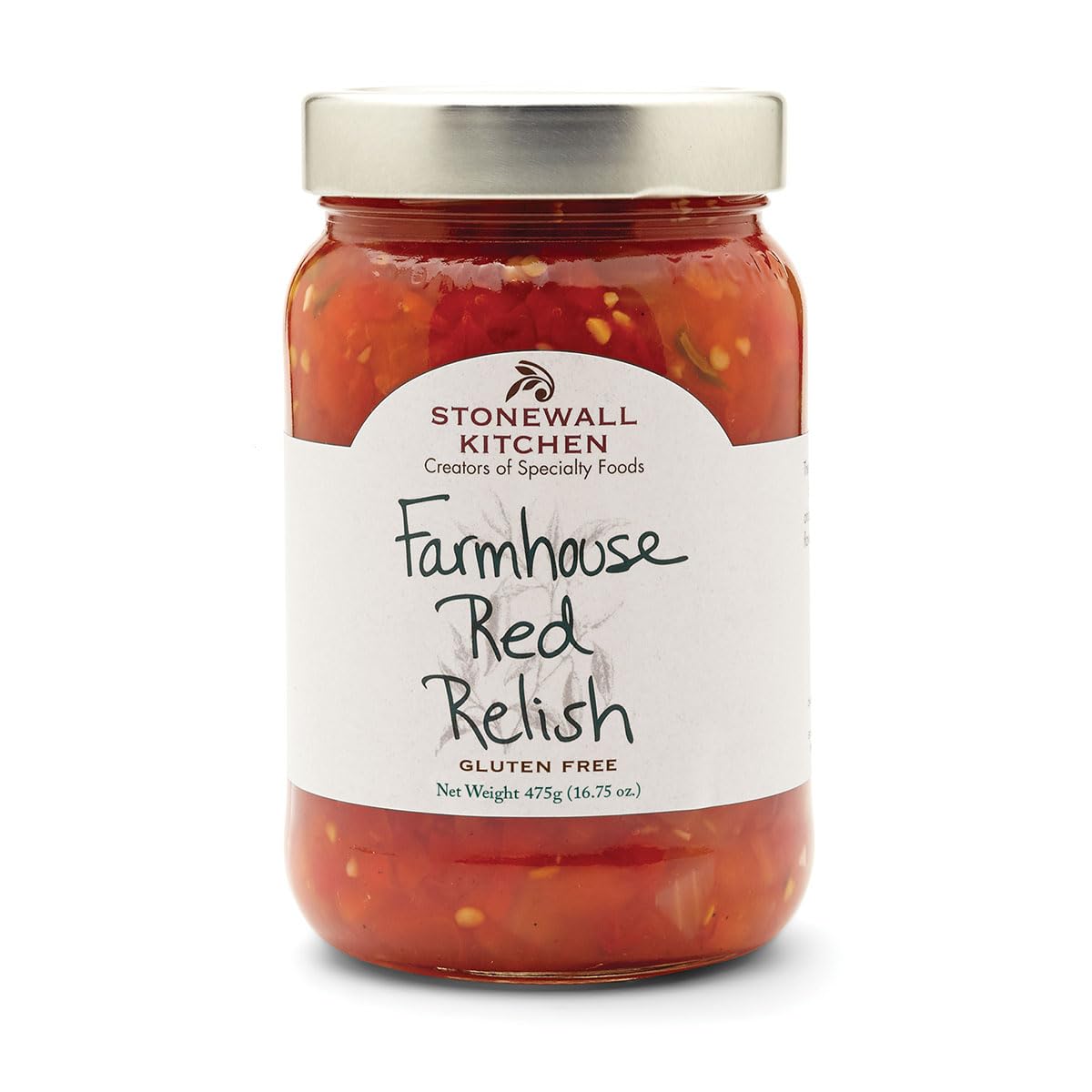 Stonewall Kitchen Farmhouse Red Relish - 16oz Jar | Premium Condiment for Burgers, Hot Dogs & Sandwiches | Gourmet Relish for BBQs, Picnics & Family Gatherings