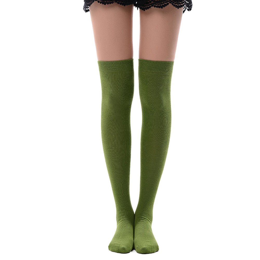 Women's Over Knee High Socks - Fashionable Cotton Thigh High Stockings for Cosplay, Winter Warmth & Tube Dress Outfits | Perfect for Halloween, Anime Conventions & Stylish Everyday Wear