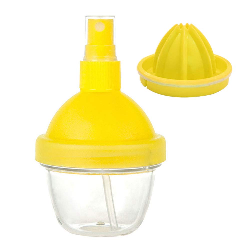 Premium Manual Lemon Squeezer & Citrus Reamer - Stainless Steel Juicer with Sprayer for Fresh Lemonade, Cocktails, Salad Dressing, BBQ Marinades & Cooking