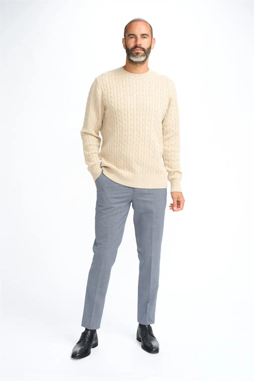 Cavani Men's Foston Cebel Jumper - Stylish Knit Sweater for Men | Perfect for Casual Wear, Office & Winter Outfits