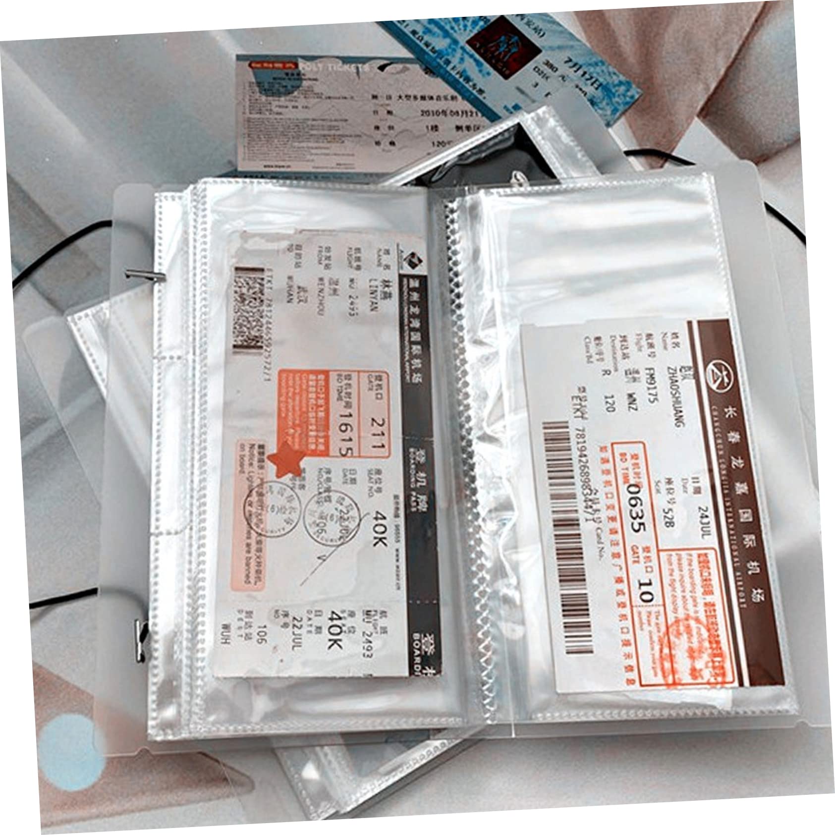 DRESSOOS Travel Photo Album - Scrapbook for Train Tickets & Memorabilia - Perfect for Vacation Memories & Souvenir Organization