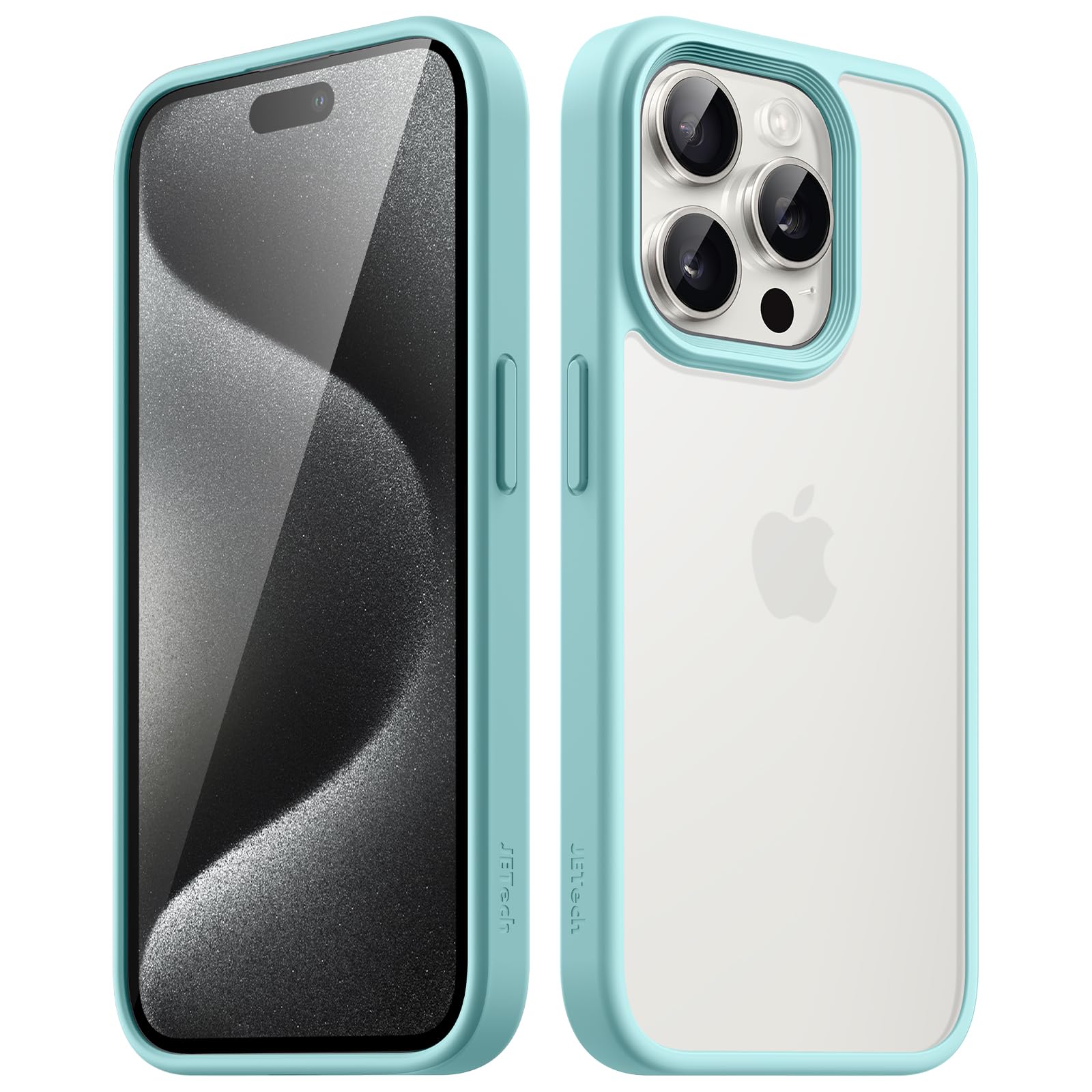 JETech Matte Shockproof Case for iPhone 15 Pro Max 6.7-Inch - Military Grade Drop Protection, Frosted Translucent Anti-Fingerprint Phone Cover (Bright Blue) - Perfect for Outdoor Activities, Travel & Daily Protection