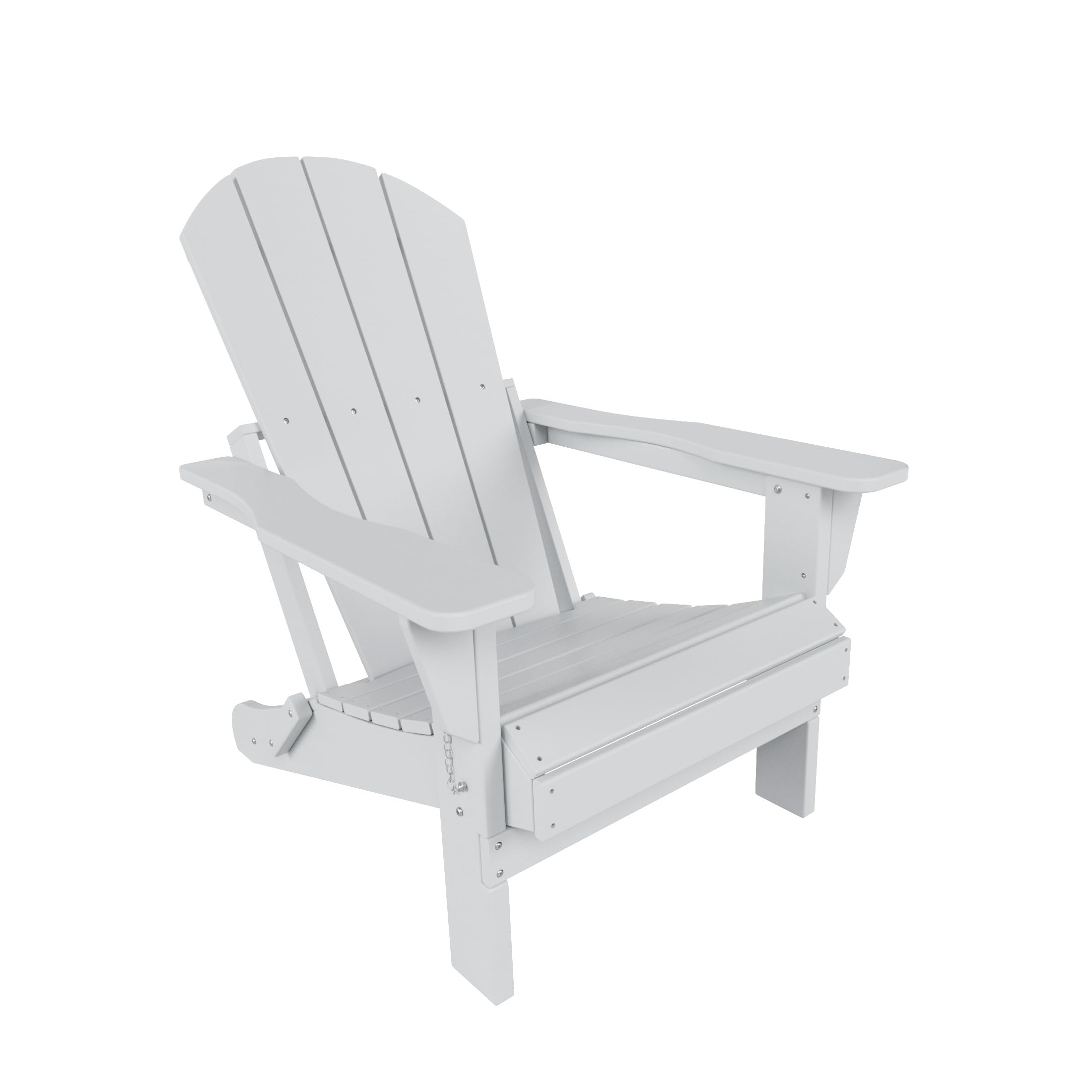 Premium Outdoor Folding Chair - All-Weather Patio Seating for Backyard, Garden, Pool & Firepit - White Adirondack Style Lawn Chair for Camping, Beach & Parties (Portable & Durable)