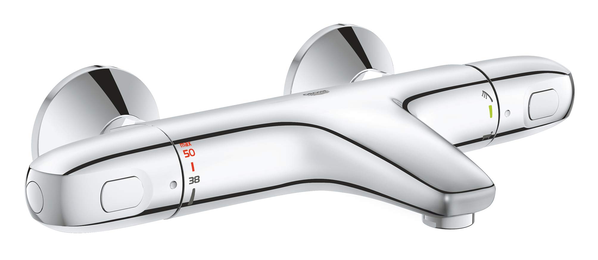 GROHE 34439003 Grohtherm 1000 Thermostatic Shower Mixer Valve - Premium Bathroom Faucet for Temperature Control | Perfect for Modern Bathrooms & Spa-Like Showers