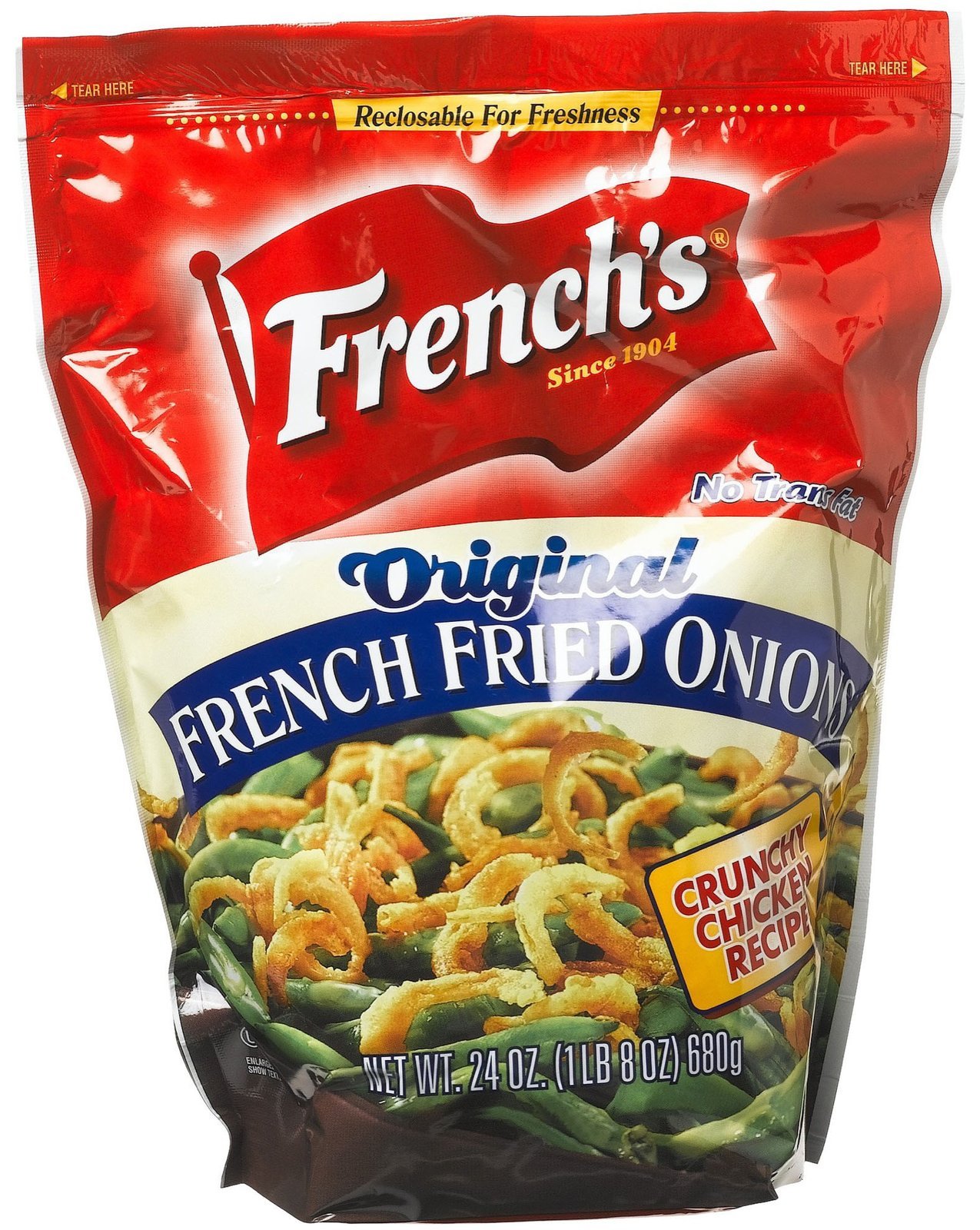 French's Crispy French Fried Onions 24oz - Gluten Free Topping for Green Bean Casserole, Salads & Burgers - Perfect for Thanksgiving & Holiday Cooking