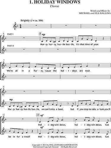 Holiday Windows Performance Kit by Jill Gallina - Complete Set with Score, Singer Parts & StudioTrax CD - Perfect for Choir and Holiday Concerts