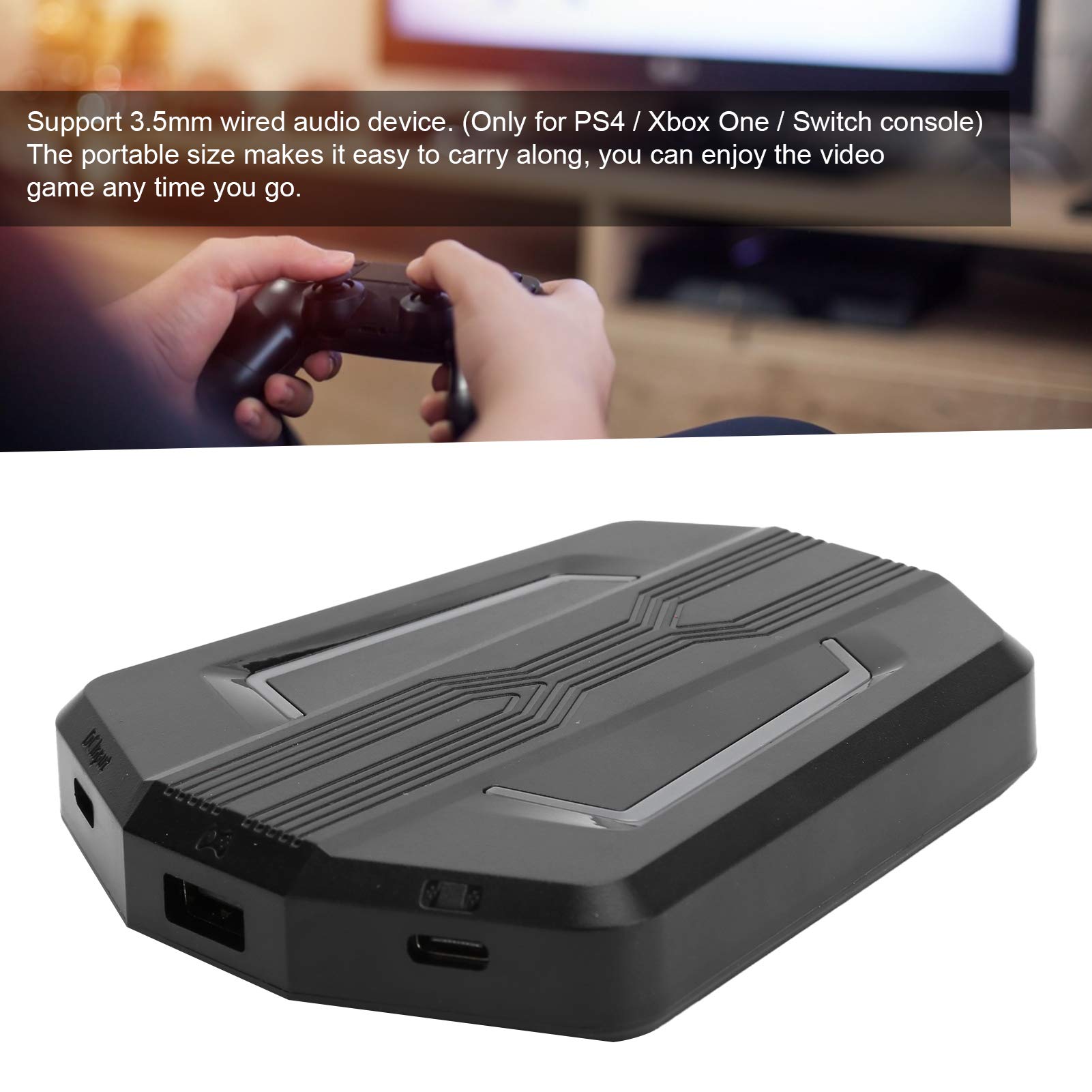 Wireless Keyboard Mouse Adapter for Gaming - Plug & Play USB Controller Converter with Data Cable | Compatible with PC, PS4, PS5, Xbox for FPS, MOBA & RPG Games