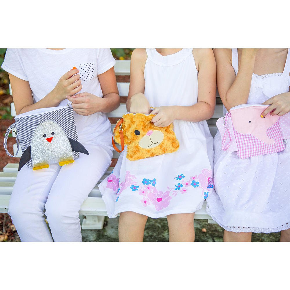 Palm Beach Crew My First Buddy Snack Bag Collection - Chili Silver Glitter Penguin Insulated Lunch Box for Kids | Perfect for School, Picnics & Travel