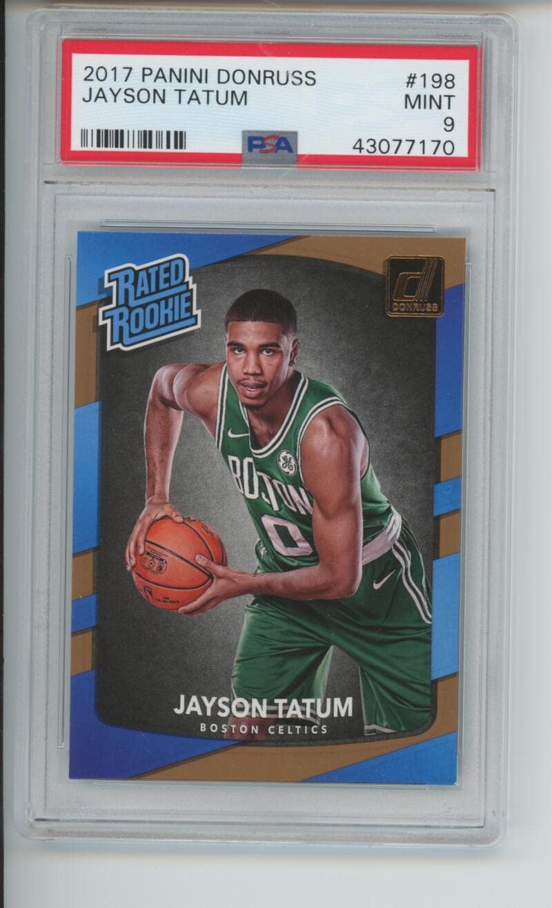 2017-18 Panini Jayson Tatum #198 Donruss Rookie Card PSA 9 Graded - Boston Celtics NBA Basketball Trading Card - Perfect for Collectors, Investors & Sports Memorabilia Enthusiasts