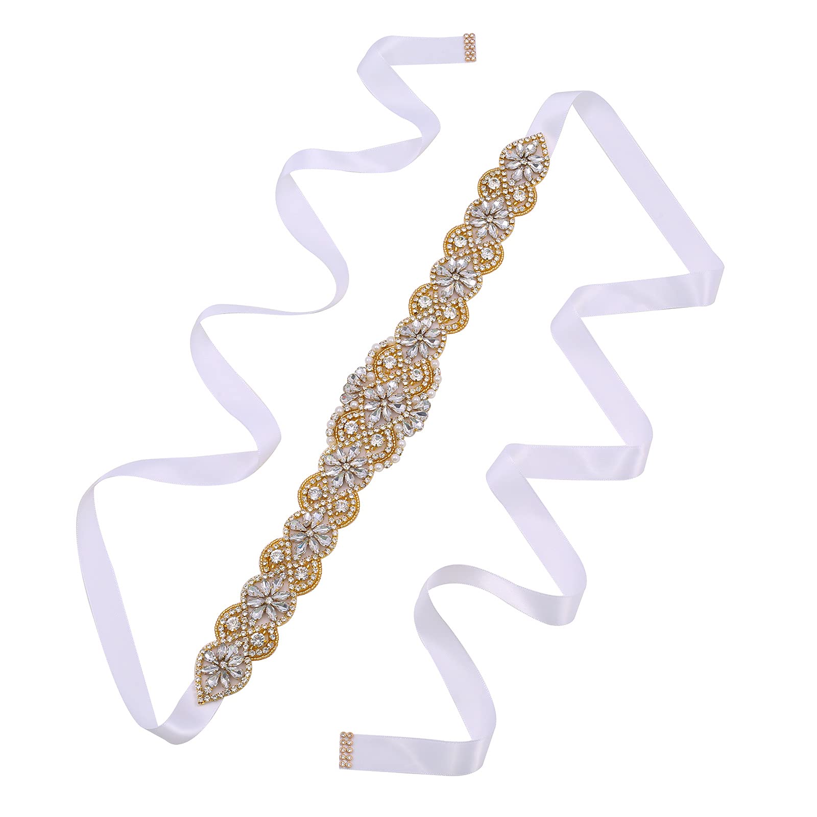 Sparkling Rhinestone Wedding Belt for Bride & Bridesmaids - Elegant Crystal Sash for Wedding Dresses | Perfect for Bridal Showers, Ceremonies & Special Occasions