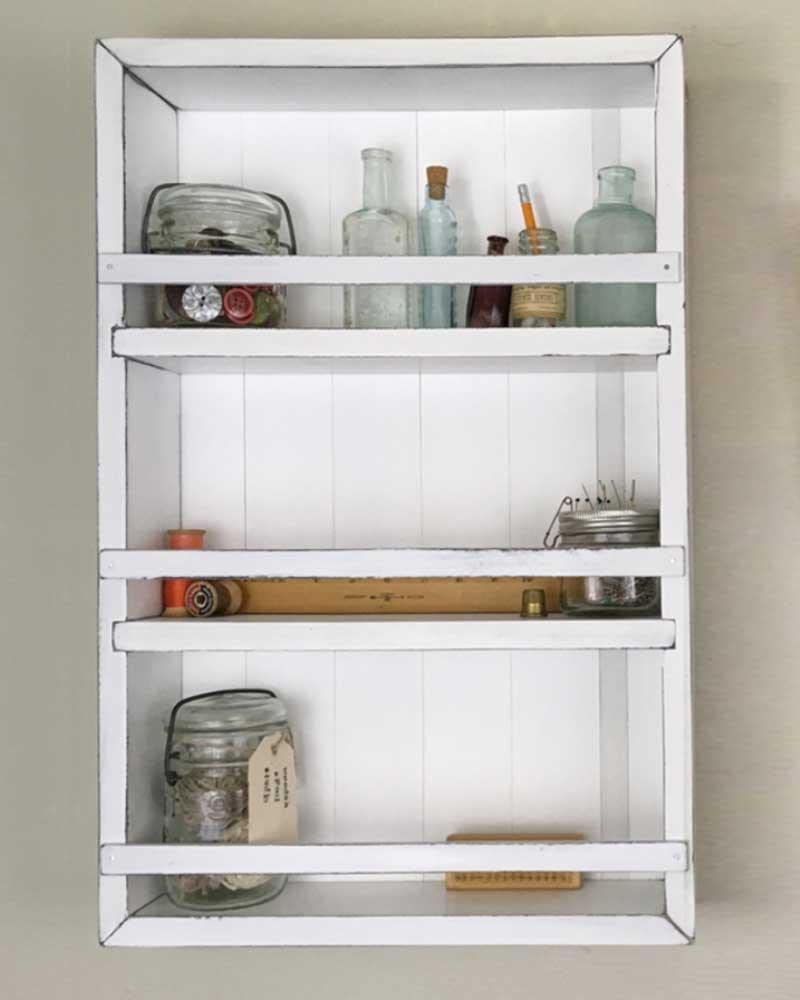 Solid Wood Spice Rack Cabinet No. 102 - Black/Mustard Yellow Kitchen Organizer for Herbs & Spices | Perfect for Pantry, Countertop, and Cabinet Storage